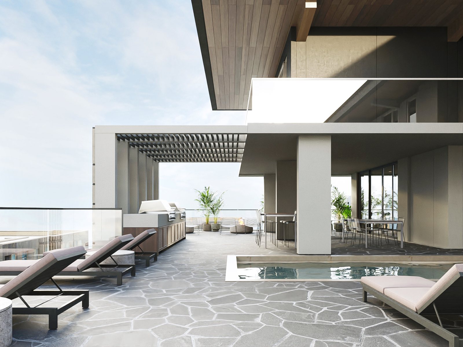 L7 — terrace, pergola, plunge pool